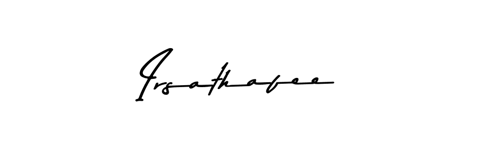 Create a beautiful signature design for name Irsathafee. With this signature (Asem Kandis PERSONAL USE) fonts, you can make a handwritten signature for free. Irsathafee signature style 9 images and pictures png