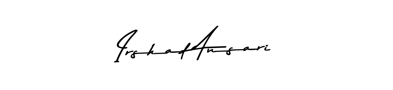 if you are searching for the best signature style for your name Irshad Ansari. so please give up your signature search. here we have designed multiple signature styles  using Asem Kandis PERSONAL USE. Irshad Ansari signature style 9 images and pictures png