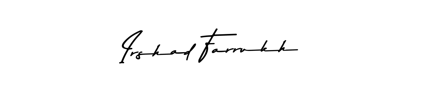 Use a signature maker to create a handwritten signature online. With this signature software, you can design (Asem Kandis PERSONAL USE) your own signature for name Irshad Farrukh. Irshad Farrukh signature style 9 images and pictures png