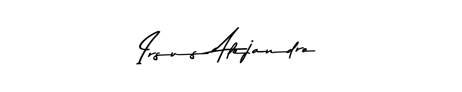 Design your own signature with our free online signature maker. With this signature software, you can create a handwritten (Asem Kandis PERSONAL USE) signature for name Irsus Alejandro. Irsus Alejandro signature style 9 images and pictures png