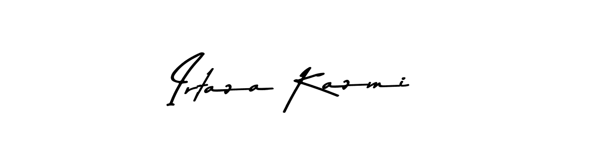 This is the best signature style for the Irtaza Kazmi name. Also you like these signature font (Asem Kandis PERSONAL USE). Mix name signature. Irtaza Kazmi signature style 9 images and pictures png