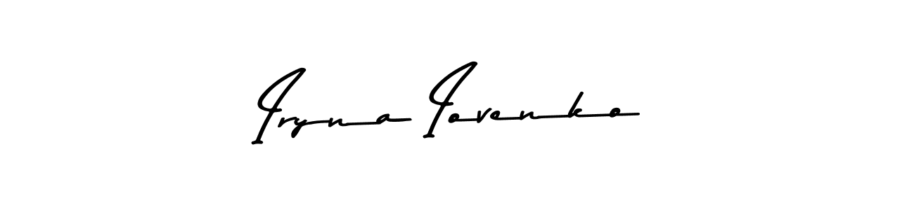 How to make Iryna Iovenko name signature. Use Asem Kandis PERSONAL USE style for creating short signs online. This is the latest handwritten sign. Iryna Iovenko signature style 9 images and pictures png