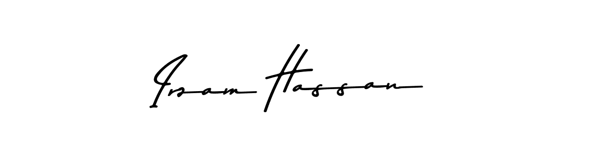 Make a beautiful signature design for name Irzam Hassan. With this signature (Asem Kandis PERSONAL USE) style, you can create a handwritten signature for free. Irzam Hassan signature style 9 images and pictures png