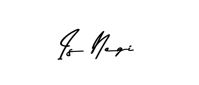 Use a signature maker to create a handwritten signature online. With this signature software, you can design (Asem Kandis PERSONAL USE) your own signature for name Is Negi. Is Negi signature style 9 images and pictures png