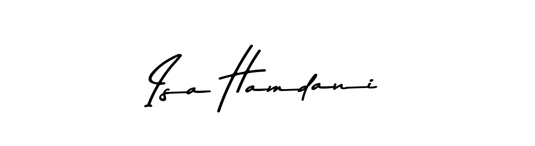 How to make Isa Hamdani name signature. Use Asem Kandis PERSONAL USE style for creating short signs online. This is the latest handwritten sign. Isa Hamdani signature style 9 images and pictures png