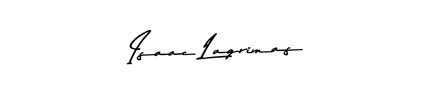 Make a beautiful signature design for name Isaac Lagrimas. With this signature (Asem Kandis PERSONAL USE) style, you can create a handwritten signature for free. Isaac Lagrimas signature style 9 images and pictures png