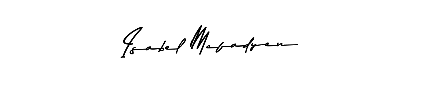 This is the best signature style for the Isabel Mcfadyen name. Also you like these signature font (Asem Kandis PERSONAL USE). Mix name signature. Isabel Mcfadyen signature style 9 images and pictures png