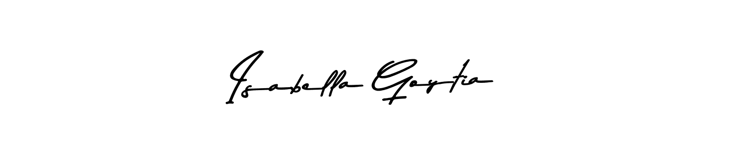 How to make Isabella Goytia name signature. Use Asem Kandis PERSONAL USE style for creating short signs online. This is the latest handwritten sign. Isabella Goytia signature style 9 images and pictures png