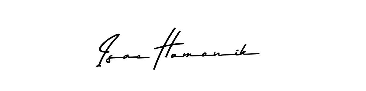 Make a beautiful signature design for name Isac Homonik. With this signature (Asem Kandis PERSONAL USE) style, you can create a handwritten signature for free. Isac Homonik signature style 9 images and pictures png