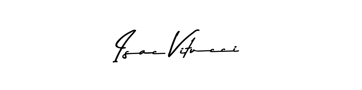 Create a beautiful signature design for name Isac Vitucci. With this signature (Asem Kandis PERSONAL USE) fonts, you can make a handwritten signature for free. Isac Vitucci signature style 9 images and pictures png
