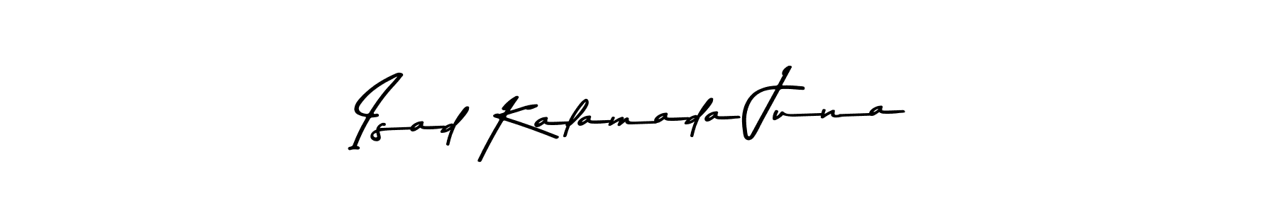 You can use this online signature creator to create a handwritten signature for the name Isad Kalamada Juna. This is the best online autograph maker. Isad Kalamada Juna signature style 9 images and pictures png