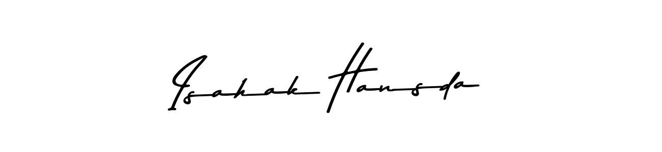 Make a beautiful signature design for name Isahak Hansda. With this signature (Asem Kandis PERSONAL USE) style, you can create a handwritten signature for free. Isahak Hansda signature style 9 images and pictures png