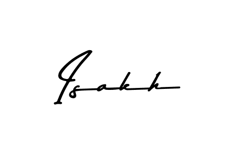 Use a signature maker to create a handwritten signature online. With this signature software, you can design (Asem Kandis PERSONAL USE) your own signature for name Isakh. Isakh signature style 9 images and pictures png