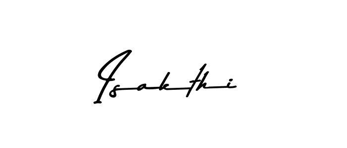 Create a beautiful signature design for name Isakthi. With this signature (Asem Kandis PERSONAL USE) fonts, you can make a handwritten signature for free. Isakthi signature style 9 images and pictures png