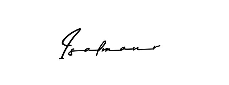 How to make Isalmanr name signature. Use Asem Kandis PERSONAL USE style for creating short signs online. This is the latest handwritten sign. Isalmanr signature style 9 images and pictures png