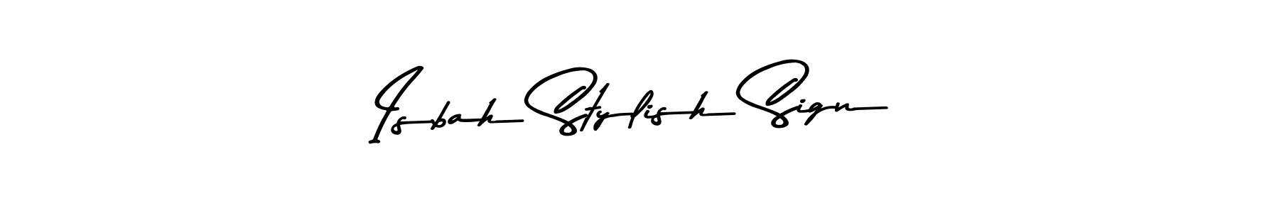 The best way (Asem Kandis PERSONAL USE) to make a short signature is to pick only two or three words in your name. The name Isbah Stylish Sign include a total of six letters. For converting this name. Isbah Stylish Sign signature style 9 images and pictures png