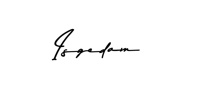 How to make Isgedam name signature. Use Asem Kandis PERSONAL USE style for creating short signs online. This is the latest handwritten sign. Isgedam signature style 9 images and pictures png