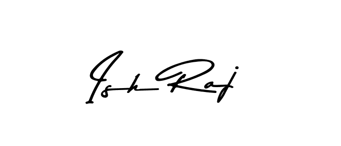 How to make Ish Raj name signature. Use Asem Kandis PERSONAL USE style for creating short signs online. This is the latest handwritten sign. Ish Raj signature style 9 images and pictures png