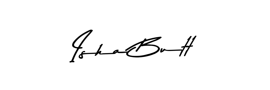 Make a beautiful signature design for name Isha Butt. With this signature (Asem Kandis PERSONAL USE) style, you can create a handwritten signature for free. Isha Butt signature style 9 images and pictures png