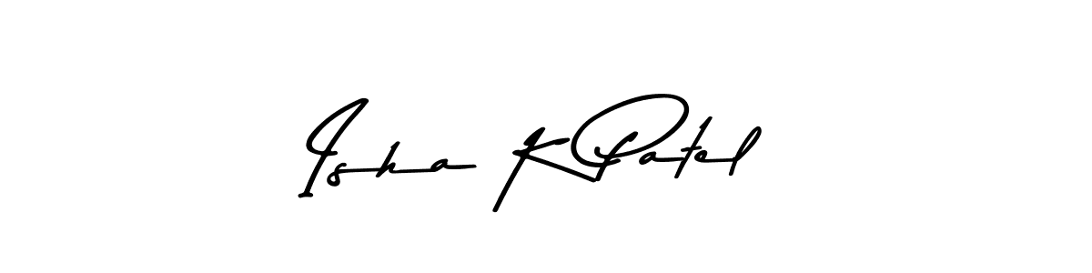 The best way (Asem Kandis PERSONAL USE) to make a short signature is to pick only two or three words in your name. The name Isha K Patel include a total of six letters. For converting this name. Isha K Patel signature style 9 images and pictures png