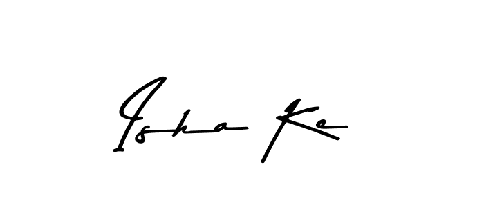 Create a beautiful signature design for name Isha Ke. With this signature (Asem Kandis PERSONAL USE) fonts, you can make a handwritten signature for free. Isha Ke signature style 9 images and pictures png