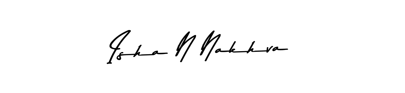 Design your own signature with our free online signature maker. With this signature software, you can create a handwritten (Asem Kandis PERSONAL USE) signature for name Isha N Nakhva. Isha N Nakhva signature style 9 images and pictures png