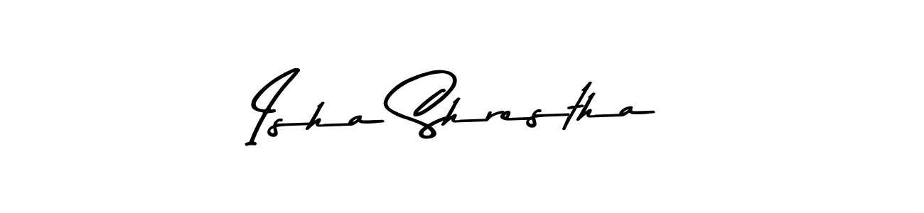 The best way (Asem Kandis PERSONAL USE) to make a short signature is to pick only two or three words in your name. The name Isha Shrestha include a total of six letters. For converting this name. Isha Shrestha signature style 9 images and pictures png