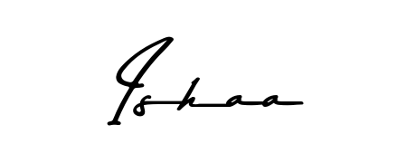 Create your official email sign-off with Ishaa name in Asem Kandis PERSONAL USE style. Crisp, clean, and perfectly legible across all screens. Ishaa signature style 9 images and pictures png