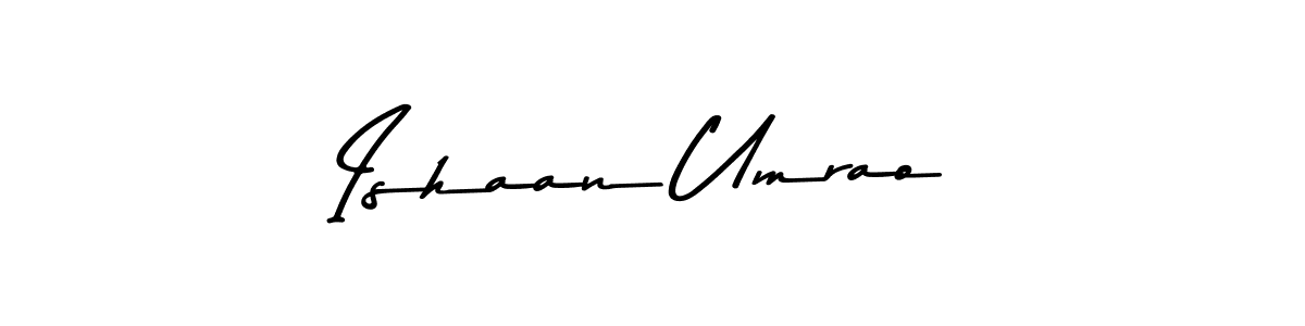 How to make Ishaan Umrao name signature. Use Asem Kandis PERSONAL USE style for creating short signs online. This is the latest handwritten sign. Ishaan Umrao signature style 9 images and pictures png