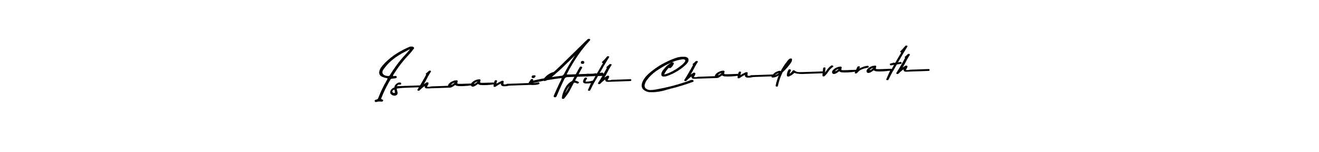 Create a beautiful signature design for name Ishaani Ajith Chanduvarath. With this signature (Asem Kandis PERSONAL USE) fonts, you can make a handwritten signature for free. Ishaani Ajith Chanduvarath signature style 9 images and pictures png