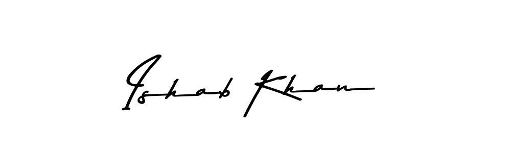 Create a beautiful signature design for name Ishab Khan. With this signature (Asem Kandis PERSONAL USE) fonts, you can make a handwritten signature for free. Ishab Khan signature style 9 images and pictures png