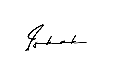 Design your own signature with our free online signature maker. With this signature software, you can create a handwritten (Asem Kandis PERSONAL USE) signature for name Ishak. Ishak signature style 9 images and pictures png