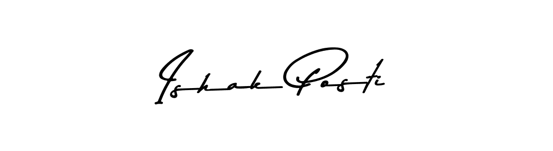 Asem Kandis PERSONAL USE is a professional signature style that is perfect for those who want to add a touch of class to their signature. It is also a great choice for those who want to make their signature more unique. Get Ishak Posti name to fancy signature for free. Ishak Posti signature style 9 images and pictures png