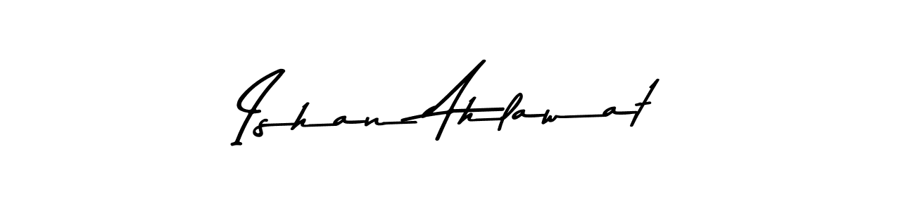 How to make Ishan Ahlawat name signature. Use Asem Kandis PERSONAL USE style for creating short signs online. This is the latest handwritten sign. Ishan Ahlawat signature style 9 images and pictures png