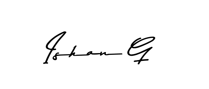 Also we have Ishan G name is the best signature style. Create professional handwritten signature collection using Asem Kandis PERSONAL USE autograph style. Ishan G signature style 9 images and pictures png