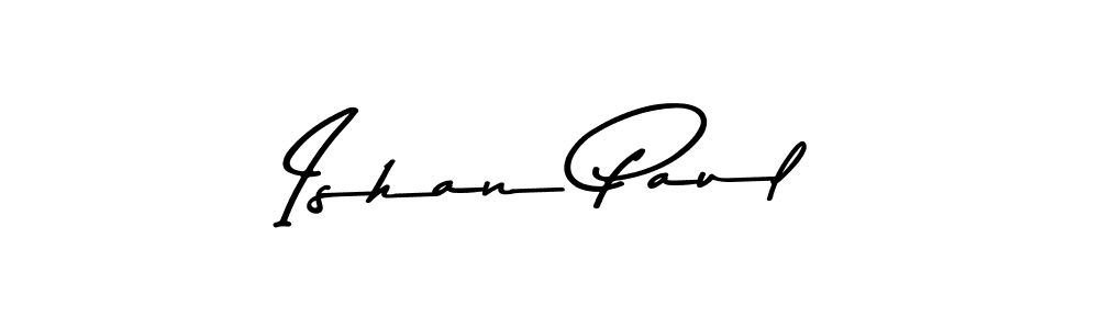 How to make Ishan Paul name signature. Use Asem Kandis PERSONAL USE style for creating short signs online. This is the latest handwritten sign. Ishan Paul signature style 9 images and pictures png