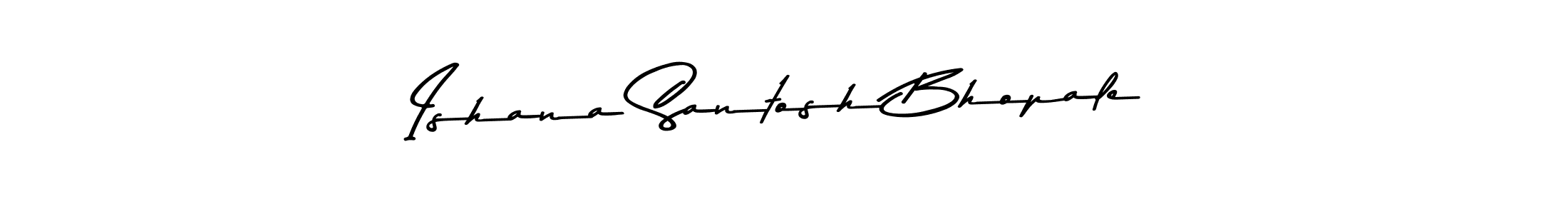 Create a beautiful signature design for name Ishana Santosh Bhopale. With this signature (Asem Kandis PERSONAL USE) fonts, you can make a handwritten signature for free. Ishana Santosh Bhopale signature style 9 images and pictures png