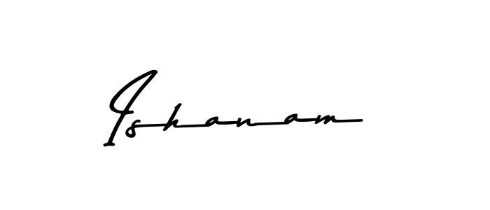 Create a beautiful signature design for name Ishanam. With this signature (Asem Kandis PERSONAL USE) fonts, you can make a handwritten signature for free. Ishanam signature style 9 images and pictures png