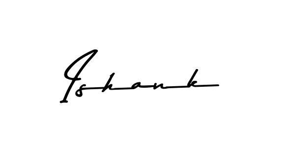 Create a beautiful signature design for name Ishank. With this signature (Asem Kandis PERSONAL USE) fonts, you can make a handwritten signature for free. Ishank signature style 9 images and pictures png