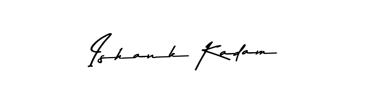 This is the best signature style for the Ishank Kadam name. Also you like these signature font (Asem Kandis PERSONAL USE). Mix name signature. Ishank Kadam signature style 9 images and pictures png