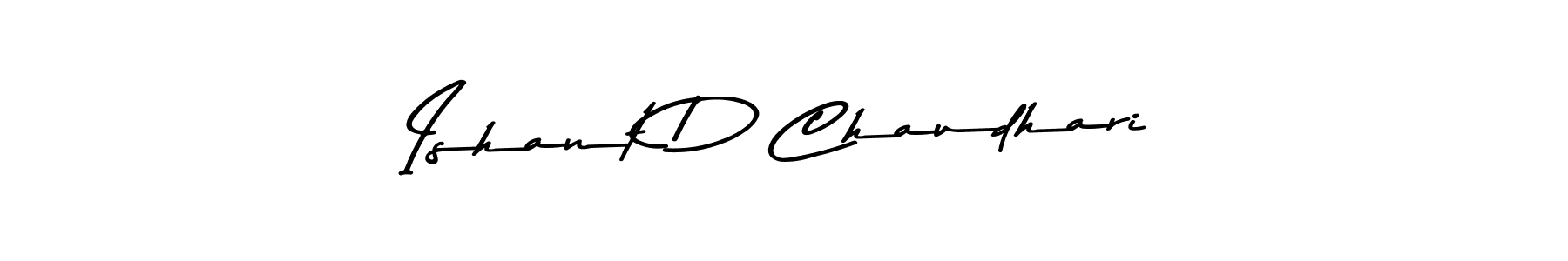 Also You can easily find your signature by using the search form. We will create Ishant D Chaudhari name handwritten signature images for you free of cost using Asem Kandis PERSONAL USE sign style. Ishant D Chaudhari signature style 9 images and pictures png
