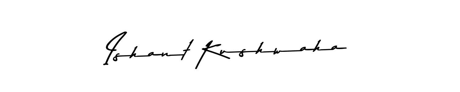 How to make Ishant Kushwaha name signature. Use Asem Kandis PERSONAL USE style for creating short signs online. This is the latest handwritten sign. Ishant Kushwaha signature style 9 images and pictures png