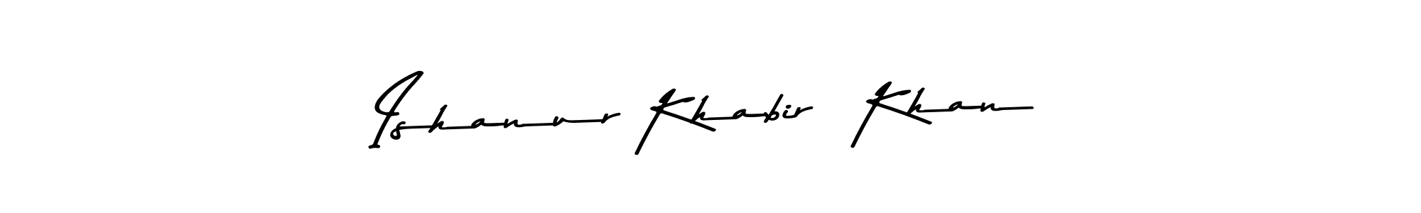 Ishanur Khabir  Khan stylish signature style. Best Handwritten Sign (Asem Kandis PERSONAL USE) for my name. Handwritten Signature Collection Ideas for my name Ishanur Khabir  Khan. Ishanur Khabir  Khan signature style 9 images and pictures png