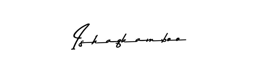Design your own signature with our free online signature maker. With this signature software, you can create a handwritten (Asem Kandis PERSONAL USE) signature for name Ishaqkamboo. Ishaqkamboo signature style 9 images and pictures png
