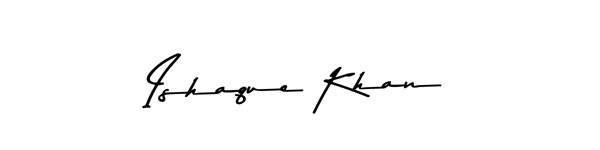 How to make Ishaque Khan name signature. Use Asem Kandis PERSONAL USE style for creating short signs online. This is the latest handwritten sign. Ishaque Khan signature style 9 images and pictures png