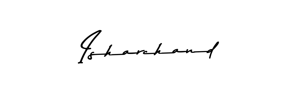 How to make Isharchand name signature. Use Asem Kandis PERSONAL USE style for creating short signs online. This is the latest handwritten sign. Isharchand signature style 9 images and pictures png