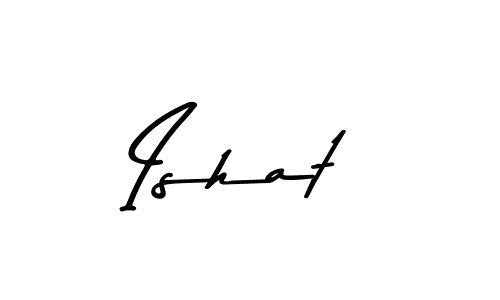 Make a beautiful signature design for name Ishat. With this signature (Asem Kandis PERSONAL USE) style, you can create a handwritten signature for free. Ishat signature style 9 images and pictures png