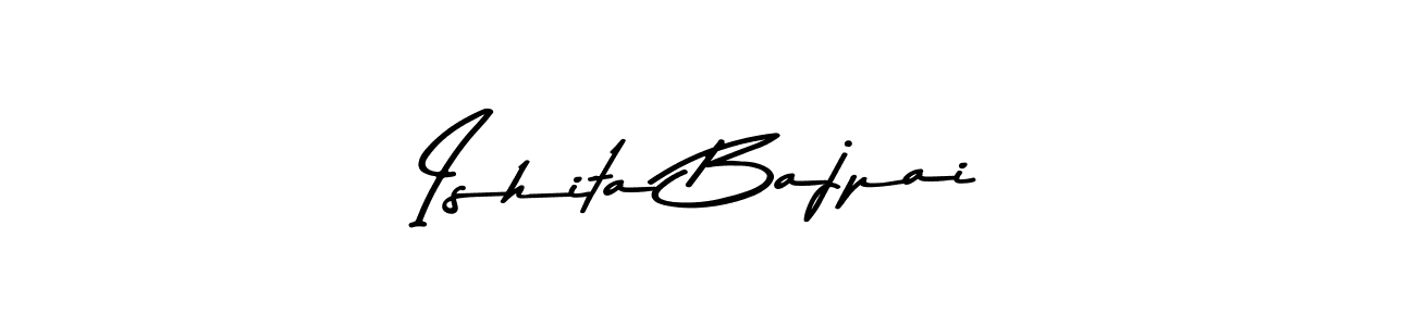 if you are searching for the best signature style for your name Ishita Bajpai. so please give up your signature search. here we have designed multiple signature styles  using Asem Kandis PERSONAL USE. Ishita Bajpai signature style 9 images and pictures png