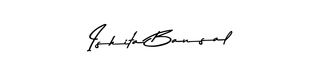 Ishita Bansal stylish signature style. Best Handwritten Sign (Asem Kandis PERSONAL USE) for my name. Handwritten Signature Collection Ideas for my name Ishita Bansal. Ishita Bansal signature style 9 images and pictures png