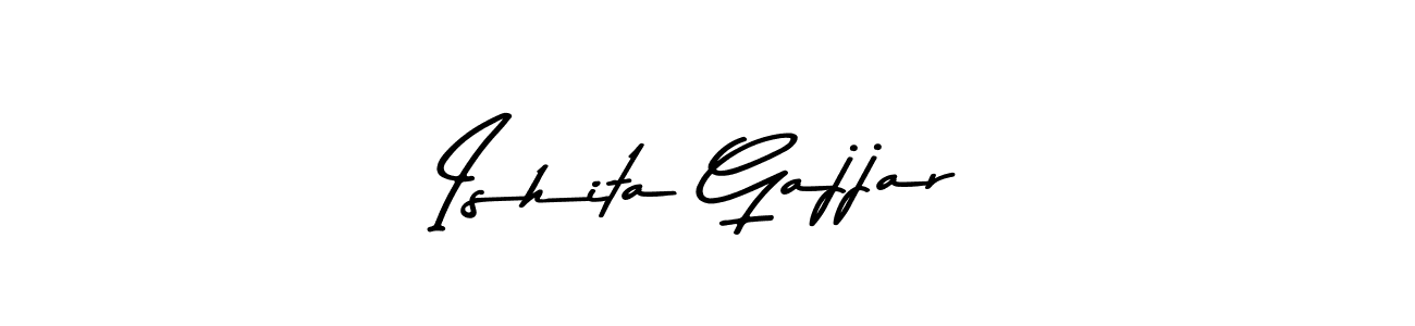 This is the best signature style for the Ishita Gajjar name. Also you like these signature font (Asem Kandis PERSONAL USE). Mix name signature. Ishita Gajjar signature style 9 images and pictures png